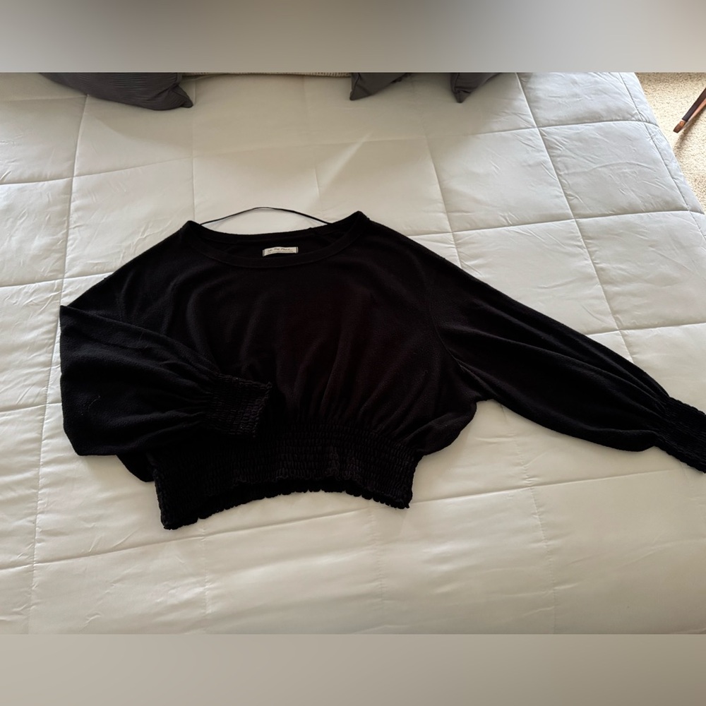 Free People Black Top.  Excellent Condition! Sz LARGE.